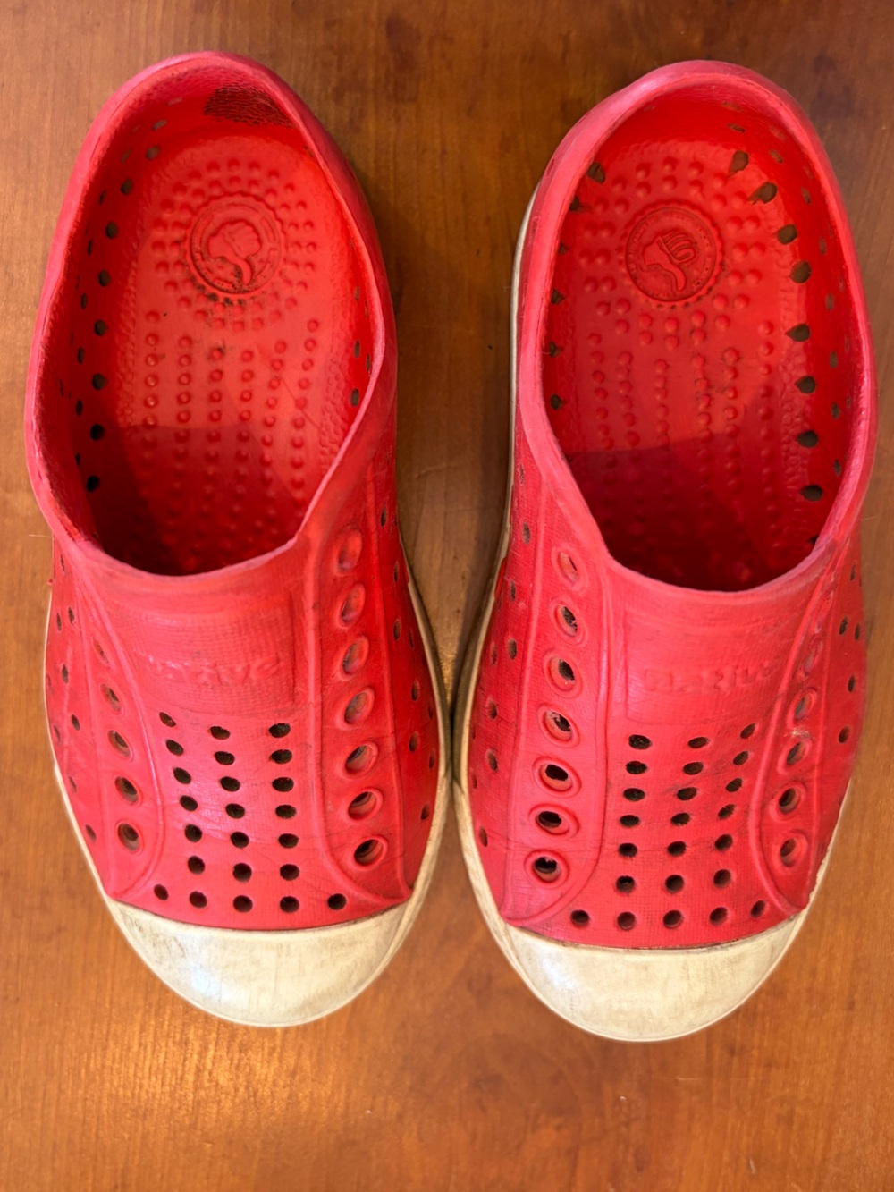 Native Red Slip-On Rubber Sneakers